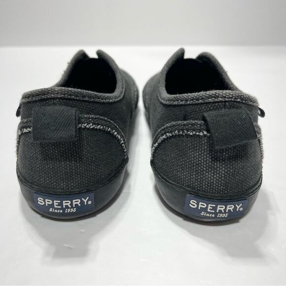 Paul Sperry Slip On Sneakers Sayel Clew Scratch Washed Black/Gray, Size 9 - Picture 7 of 9